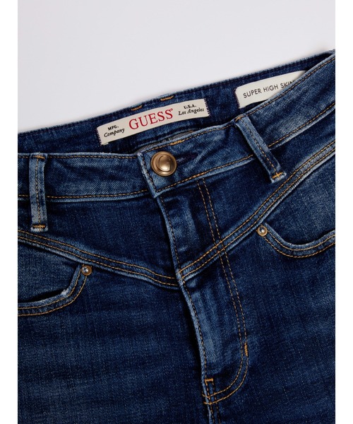 Guess（ゲス）の「Super High Yoke Denim Pants（デニムパンツ・レディース・インディゴブルー・24inch/26inch/27inch/25inch/28inch）」の5枚目の写真