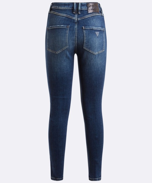 Guess（ゲス）の「Super High Yoke Denim Pants（デニムパンツ・レディース・インディゴブルー・24inch/26inch/27inch/25inch/28inch）」の6枚目の写真