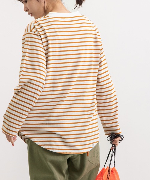 POU DOU DOU（プードゥドゥ）の「クラシックパターンロンTee（Tシャツ/カットソー・レディース・ブラック/グリーン/オレンジ/キナリ・3）」の4枚目の写真