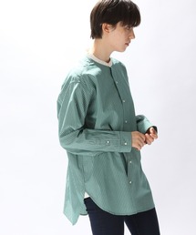 niko and... | マーセストライプバンドカラーシャツ(シャツ/ブラウス)