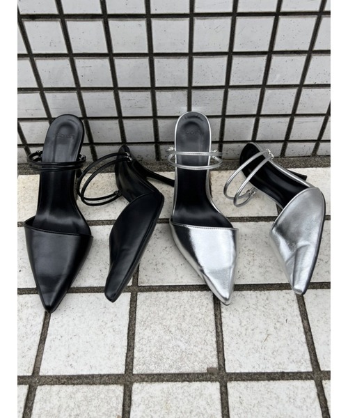 EGOIST（エゴイスト）の「2WAYデザインミュール（サンダル・レディース・ブラック/シルバー・S/M/L）」の6枚目の写真