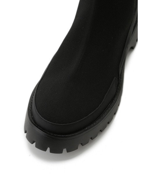 emmi（エミ）の「【emmi original】ecoニットブーツ（ブーツ・レディース・ブラック・22.5cm/23cm/23.5cm/24cm/24.5cm/25cm）」の12枚目の写真