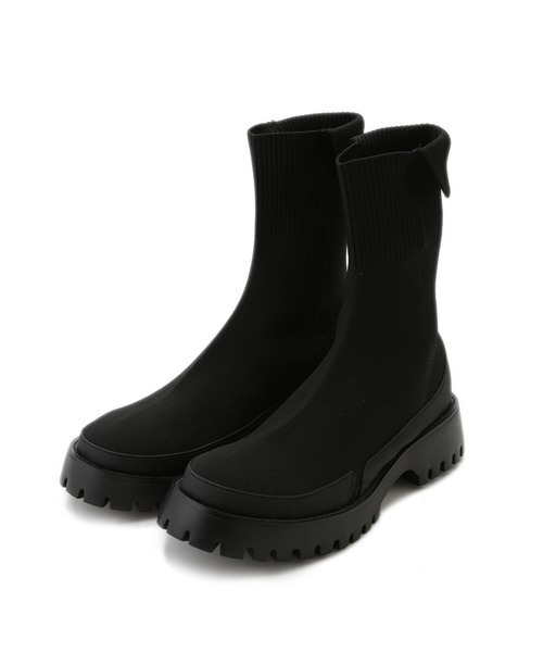 emmi（エミ）の「【emmi original】ecoニットブーツ（ブーツ・レディース・ブラック・22.5cm/23cm/23.5cm/24cm/24.5cm/25cm）」の9枚目の写真