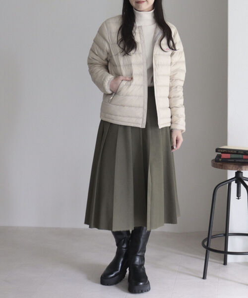 DANTON（ダントン）の「【DANTON/ダントン】INNER DOWN CREWNECK JACKET　インナーダウン（ダウンジャケット/コート・レディース・アイボリー/カーキ/ブラック/レッド・S/M）」の7枚目の写真