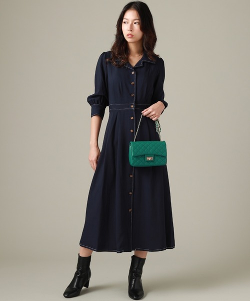 Cheek チーク のワンピース ７分袖開襟シャツワンピース 225 5 216 003 を購入できます Archives ワンピース ドレス ７分袖開襟シャツワンピース ワンピース Cheek チーク のファッション