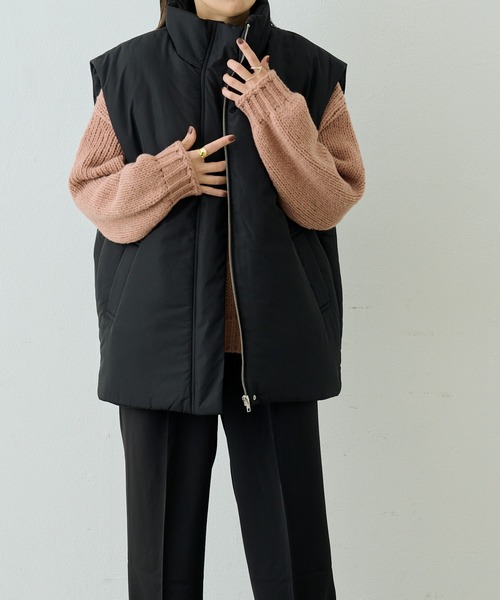 Shelly island（シェリーアイランド）の「【軽量で暖かい】2WAY中綿コート/ベスト（その他アウター・レディース・ホワイト/ブラック・FREE）」の14枚目の写真