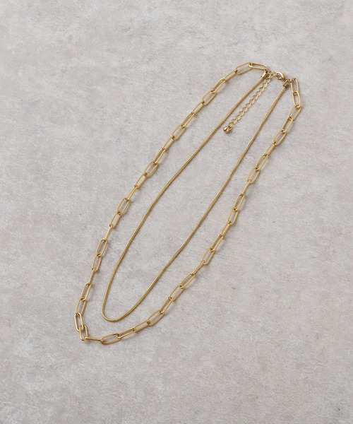 un dix cors（アンディコール）の「華やかさアップ　チェーン２連ネックレス（ネックレス・レディース・ゴールド・FREE）」の9枚目の写真