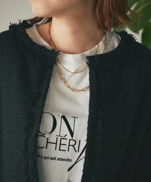 un dix cors（アンディコール）の「華やかさアップ　チェーン２連ネックレス（ネックレス・レディース・ゴールド・FREE）」の2枚目の写真