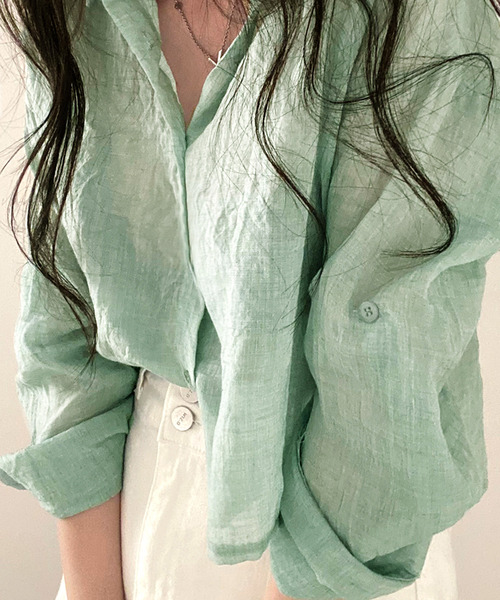 Dita Muaj.(ディータムアージュ)の「クロップドシースルーシャツ(シャツ/ブラウス・レディース・グリーン/グレー/ホワイト/ブルー・FREE)」の22枚目の写真