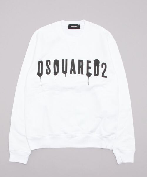 DSQUARED2（ディースクエアード）の「SWEATSHIRT /LOGO SPRAY COOL SWEAT /COOL FIT /WASH /0221（スウェット・メンズ・ホワイト/ブラック・S/M/L/XL/XS）」の2枚目の写真