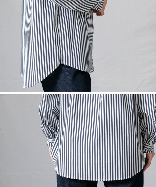 Gready Brilliant(グレディブリリアン)の「タックフリルHNブラウス(シャツ/ブラウス・レディース・オフホワイト/ブルー/ストライプ・FREE)」の16枚目の写真