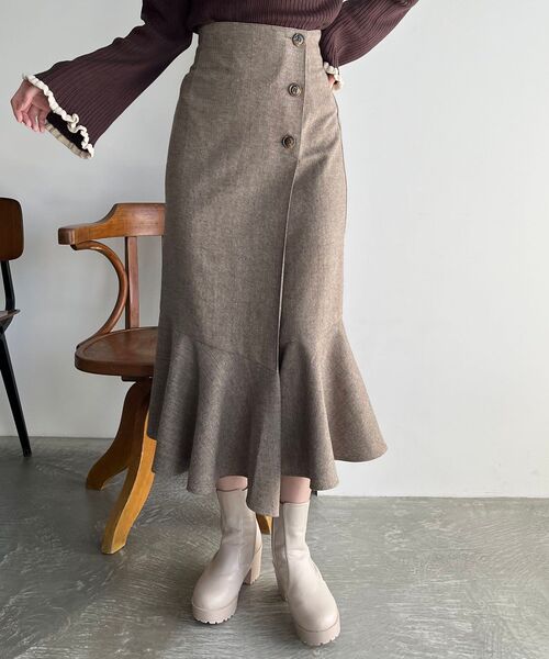 MAJESTIC LEGON(マジェスティックレゴン)の「クラシカルラップスカート(スカート・レディース・ブラウン系その他2/グレー系その他/ブラック・MEDIUM)」の5枚目の写真
