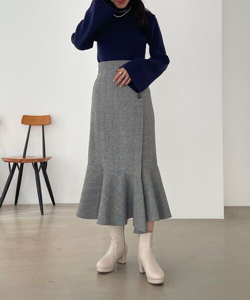 MAJESTIC LEGON(マジェスティックレゴン)の「クラシカルラップスカート(スカート・レディース・ブラウン系その他2/グレー系その他/ブラック・MEDIUM)」の7枚目の写真