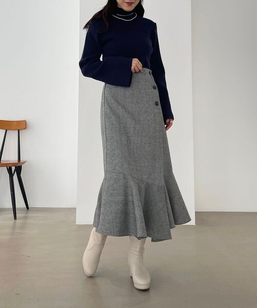 MAJESTIC LEGON(マジェスティックレゴン)の「クラシカルラップスカート(スカート・レディース・ブラウン系その他2/グレー系その他/ブラック・MEDIUM)」の8枚目の写真