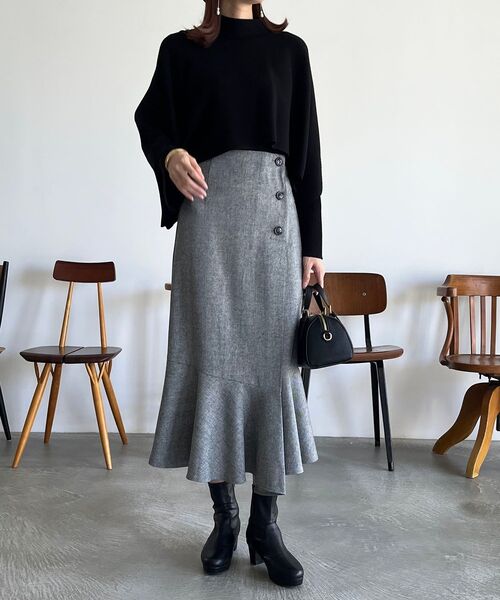 MAJESTIC LEGON(マジェスティックレゴン)の「クラシカルラップスカート(スカート・レディース・ブラウン系その他2/グレー系その他/ブラック・MEDIUM)」の10枚目の写真