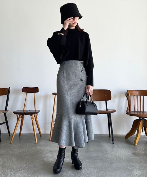 MAJESTIC LEGON(マジェスティックレゴン)の「クラシカルラップスカート(スカート・レディース・ブラウン系その他2/グレー系その他/ブラック・MEDIUM)」の12枚目の写真