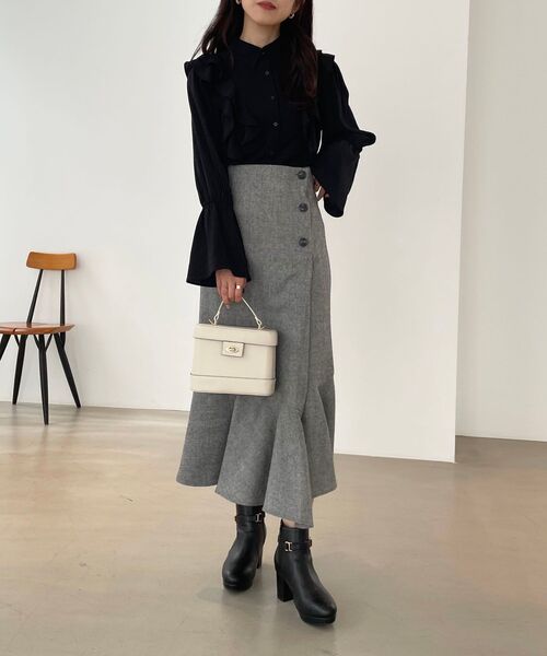 MAJESTIC LEGON(マジェスティックレゴン)の「クラシカルラップスカート(スカート・レディース・ブラウン系その他2/グレー系その他/ブラック・MEDIUM)」の14枚目の写真