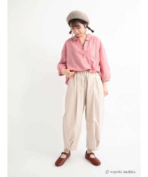 Samansa Mos2(サマンサ モスモス)の「イージーテーパードパンツ(その他パンツ・レディース・ブラック/ベージュ/オフホワイト・フリ-)」の13枚目の写真