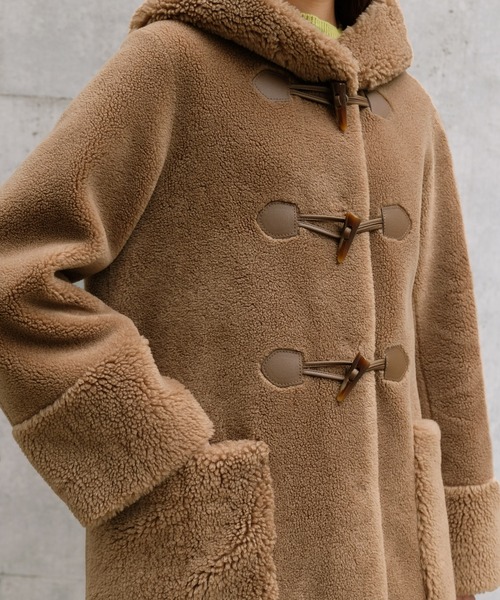 STRAWBERRY-FIELDS（ストロベリーフィールズ）の「【美人百花 12月号掲載】シャンティボア　コート（ダッフルコート・レディース・ブラウン・2）」の5枚目の写真