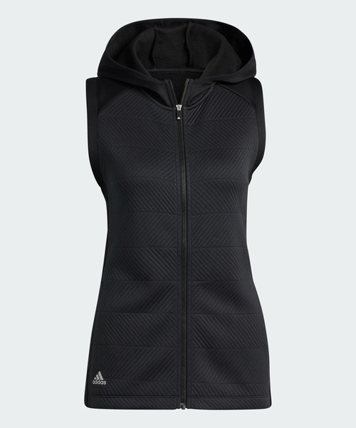 adidas（アディダス）の「COLD. RDY 保温 フルジップフーディーベスト【adidas Golf/アディダスゴルフ】（ベスト・レディース・ネイビー/ブラック/ブラウン・SMALL/X-LARGE/LARGE/X-SMALL/MEDIUM）」の16枚目の写真