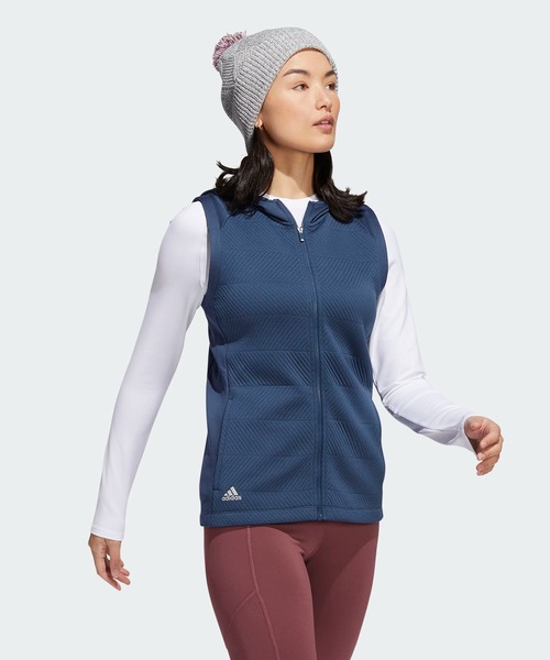 adidas（アディダス）の「COLD. RDY 保温 フルジップフーディーベスト【adidas Golf/アディダスゴルフ】（ベスト・レディース・ネイビー/ブラック/ブラウン・SMALL/X-LARGE/LARGE/X-SMALL/MEDIUM）」の20枚目の写真