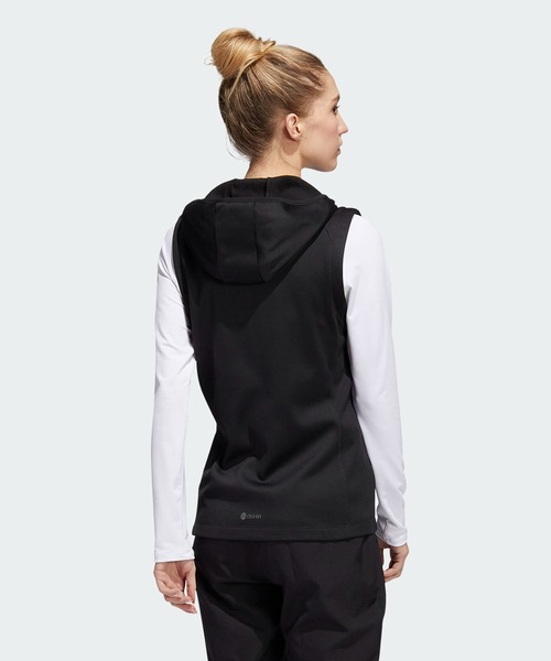adidas（アディダス）の「COLD. RDY 保温 フルジップフーディーベスト【adidas Golf/アディダスゴルフ】（ベスト・レディース・ネイビー/ブラック/ブラウン・SMALL/X-LARGE/LARGE/X-SMALL/MEDIUM）」の14枚目の写真