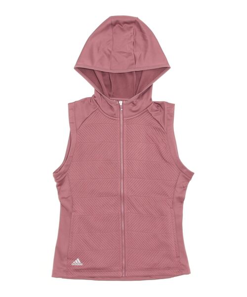 adidas（アディダス）の「COLD. RDY 保温 フルジップフーディーベスト【adidas Golf/アディダスゴルフ】（ベスト・レディース・ネイビー/ブラック/ブラウン・SMALL/X-LARGE/LARGE/X-SMALL/MEDIUM）」の11枚目の写真