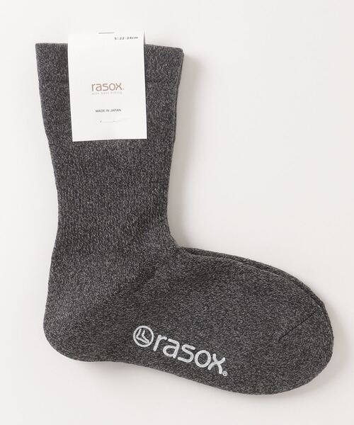 rasox（ラソックス）の「RASOX/ラソックス　パイル・クルー　ウィメンズ（ソックス/靴下・レディース・ベージュ/レンガ/チャコール・S）」の2枚目の写真