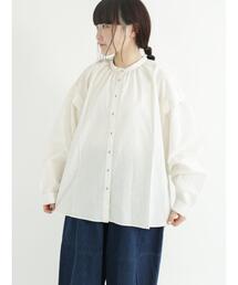 Samansa Mos2 | 袖切替配色ステッチシャツ(シャツ/ブラウス)