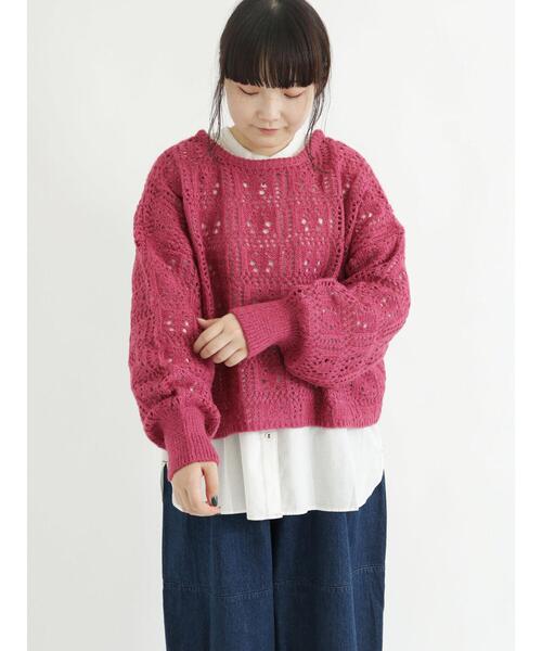 Samansa Mos2(サマンサ モスモス)の「袖切替配色ステッチシャツ(シャツ/ブラウス・レディース・ネイビー/オフホワイト/オレンジ・フリ-)」の7枚目の写真