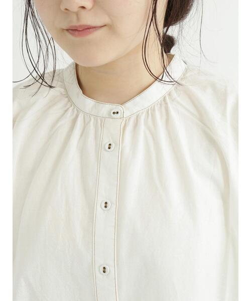 Samansa Mos2(サマンサ モスモス)の「袖切替配色ステッチシャツ(シャツ/ブラウス・レディース・ネイビー/オフホワイト/オレンジ・フリ-)」の14枚目の写真