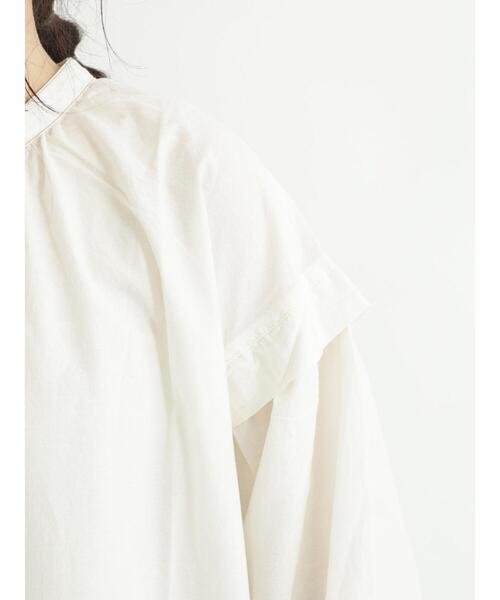 Samansa Mos2(サマンサ モスモス)の「袖切替配色ステッチシャツ(シャツ/ブラウス・レディース・ネイビー/オフホワイト/オレンジ・フリ-)」の15枚目の写真