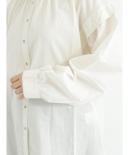 Samansa Mos2(サマンサ モスモス)の「袖切替配色ステッチシャツ(シャツ/ブラウス・レディース・ネイビー/オフホワイト/オレンジ・フリ-)」の16枚目の写真