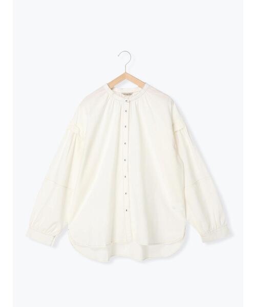 Samansa Mos2(サマンサ モスモス)の「袖切替配色ステッチシャツ(シャツ/ブラウス・レディース・ネイビー/オフホワイト/オレンジ・フリ-)」の21枚目の写真