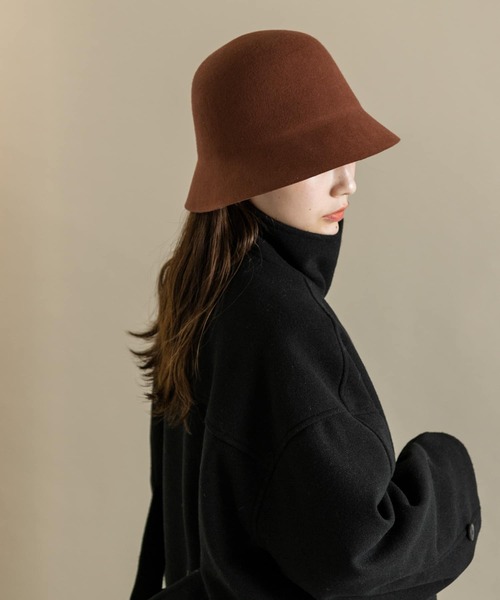 SMELLY（スメリー）の「ウールチューリップハット（ハット・レディース・ブラック/ベージュ/ブラウン・-）」の5枚目の写真