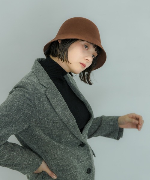 SMELLY（スメリー）の「ウールチューリップハット（ハット・レディース・ブラック/ベージュ/ブラウン・-）」の7枚目の写真