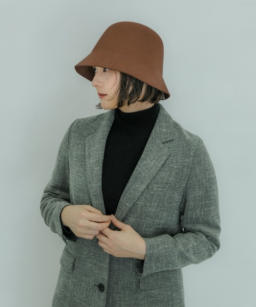 SMELLY（スメリー）の「ウールチューリップハット（ハット・レディース・ブラック/ベージュ/ブラウン・-）」の8枚目の写真