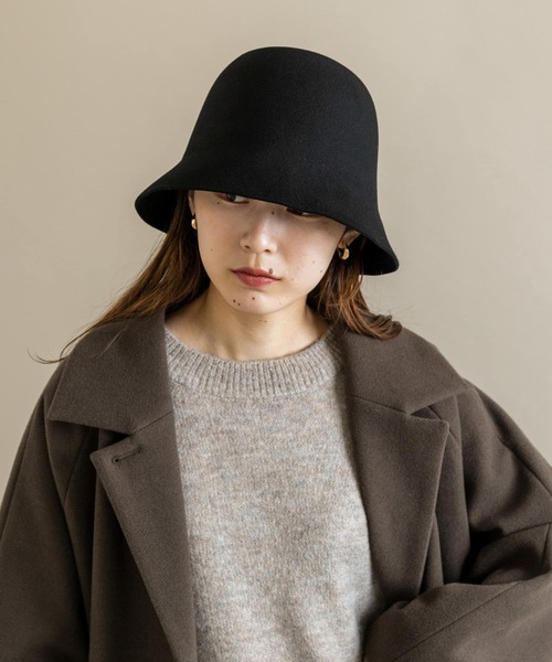 SMELLY（スメリー）の「ウールチューリップハット（ハット・レディース・ブラック/ベージュ/ブラウン・-）」の10枚目の写真