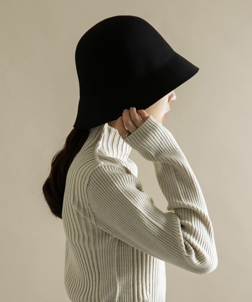 SMELLY（スメリー）の「ウールチューリップハット（ハット・レディース・ブラック/ベージュ/ブラウン・-）」の11枚目の写真