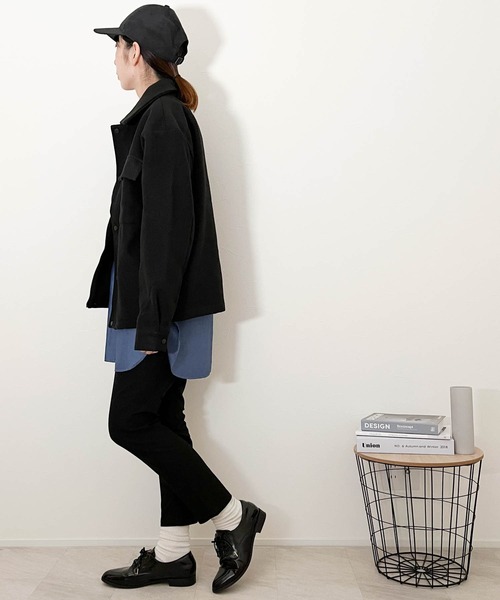 Ritzy(リッツィー)の「ポリメルトン ZIPブルゾン レディース メンズ(ブルゾン・メンズ・ブラック/ベージュ/サックスブルー/グレイッシュベージュ・MEDIUM/LARGE/X-LARGE)」の13枚目の写真