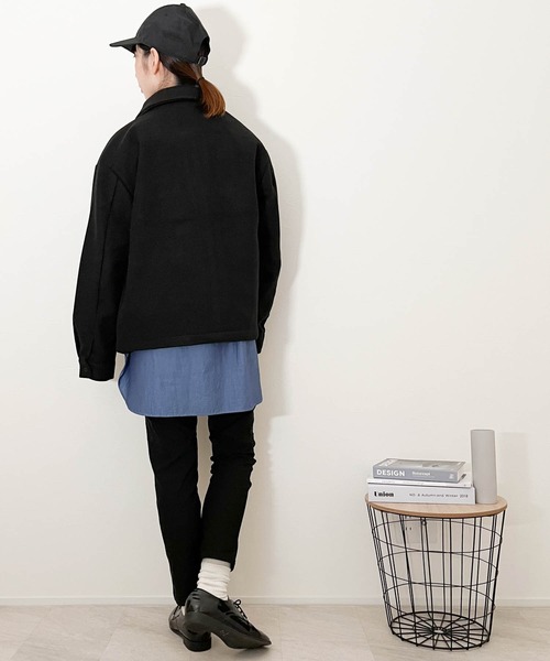 Ritzy(リッツィー)の「ポリメルトン ZIPブルゾン レディース メンズ(ブルゾン・メンズ・ブラック/ベージュ/サックスブルー/グレイッシュベージュ・MEDIUM/LARGE/X-LARGE)」の14枚目の写真