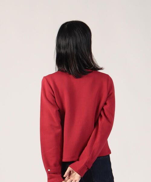 To b. by agnes b.(トゥービーバイアニエスベー)の「WT33 CARDIGAN トラディショナルカーディガン(カーディガン/ボレロ・レディース・レッド・40/38)」の4枚目の写真