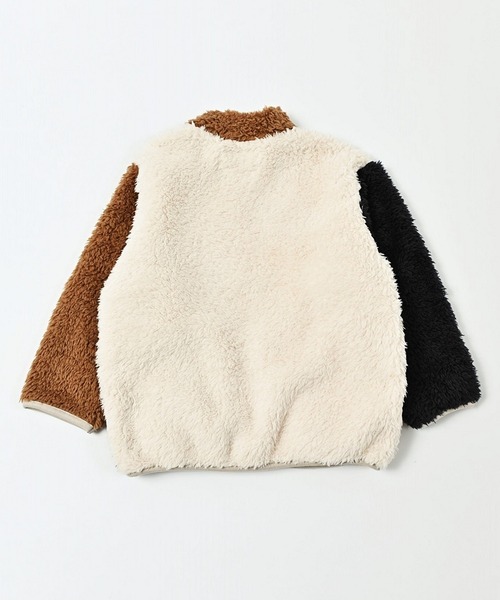 BIG FIELD（ビッグフィールド）の「ボアフリースクレイジージャケット（90～150cm）（その他アウター・キッズ・ブラック/アイボリー・90/100/110/120/130/140/150）」の6枚目の写真