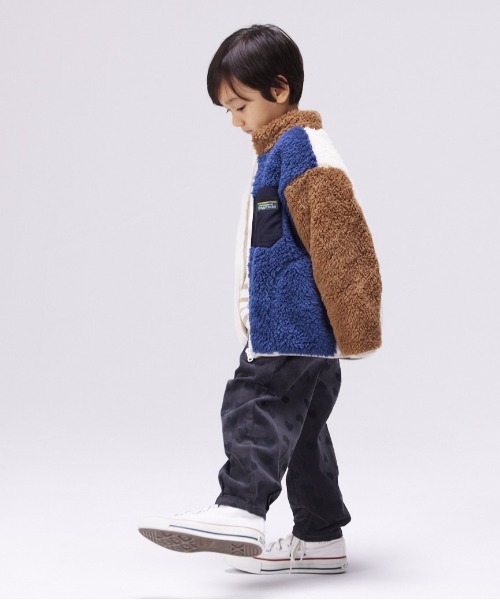 BIG FIELD（ビッグフィールド）の「ボアフリースクレイジージャケット（90～150cm）（その他アウター・キッズ・ブラック/アイボリー・90/100/110/120/130/140/150）」の3枚目の写真