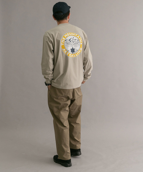 EKAL（エカル）の「EKAL　Mountain Circle LS T-shirts（Tシャツ/カットソー・メンズ・ブルー/ベージュ系その他・MEDIUM/LARGE）」の9枚目の写真