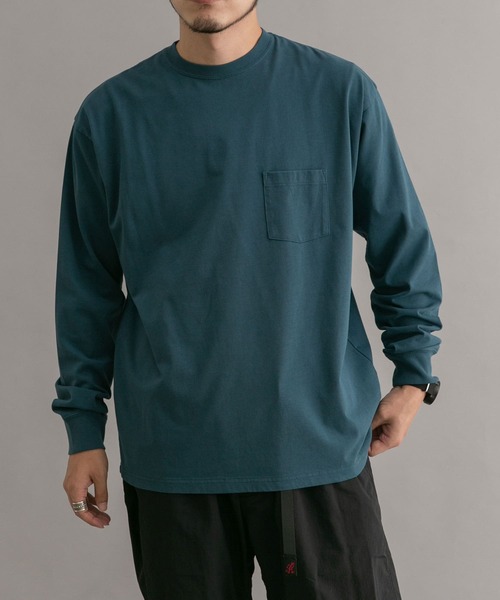 EKAL（エカル）の「EKAL　Mountain Circle LS T-shirts（Tシャツ/カットソー・メンズ・ブルー/ベージュ系その他・MEDIUM/LARGE）」の5枚目の写真