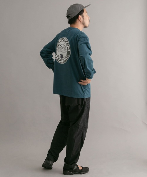 EKAL（エカル）の「EKAL　Mountain Circle LS T-shirts（Tシャツ/カットソー・メンズ・ブルー/ベージュ系その他・MEDIUM/LARGE）」の3枚目の写真