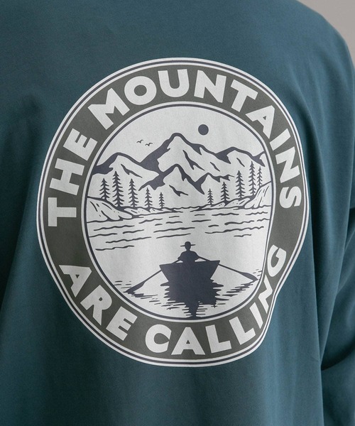 EKAL（エカル）の「EKAL　Mountain Circle LS T-shirts（Tシャツ/カットソー・メンズ・ブルー/ベージュ系その他・MEDIUM/LARGE）」の10枚目の写真