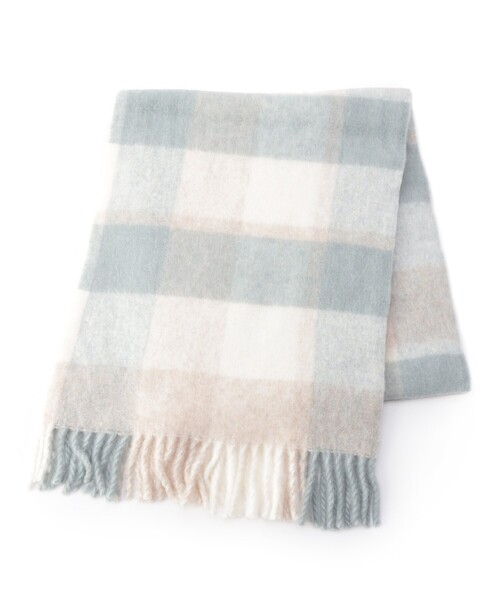 tk.TAKEO KIKUCHI（ティーケータケオキクチ）の「◆ブークレチェックマフラー（マフラー・メンズ・ダークグリーン系8/ネイビー系5・00）」の3枚目の写真