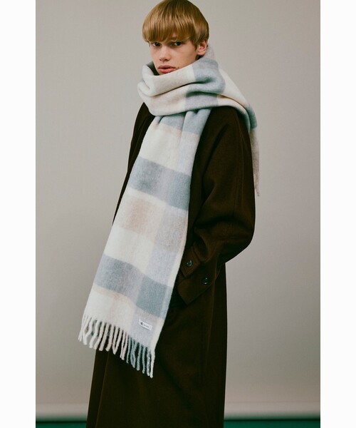tk.TAKEO KIKUCHI（ティーケータケオキクチ）の「◆ブークレチェックマフラー（マフラー・メンズ・ダークグリーン系8/ネイビー系5・00）」の8枚目の写真